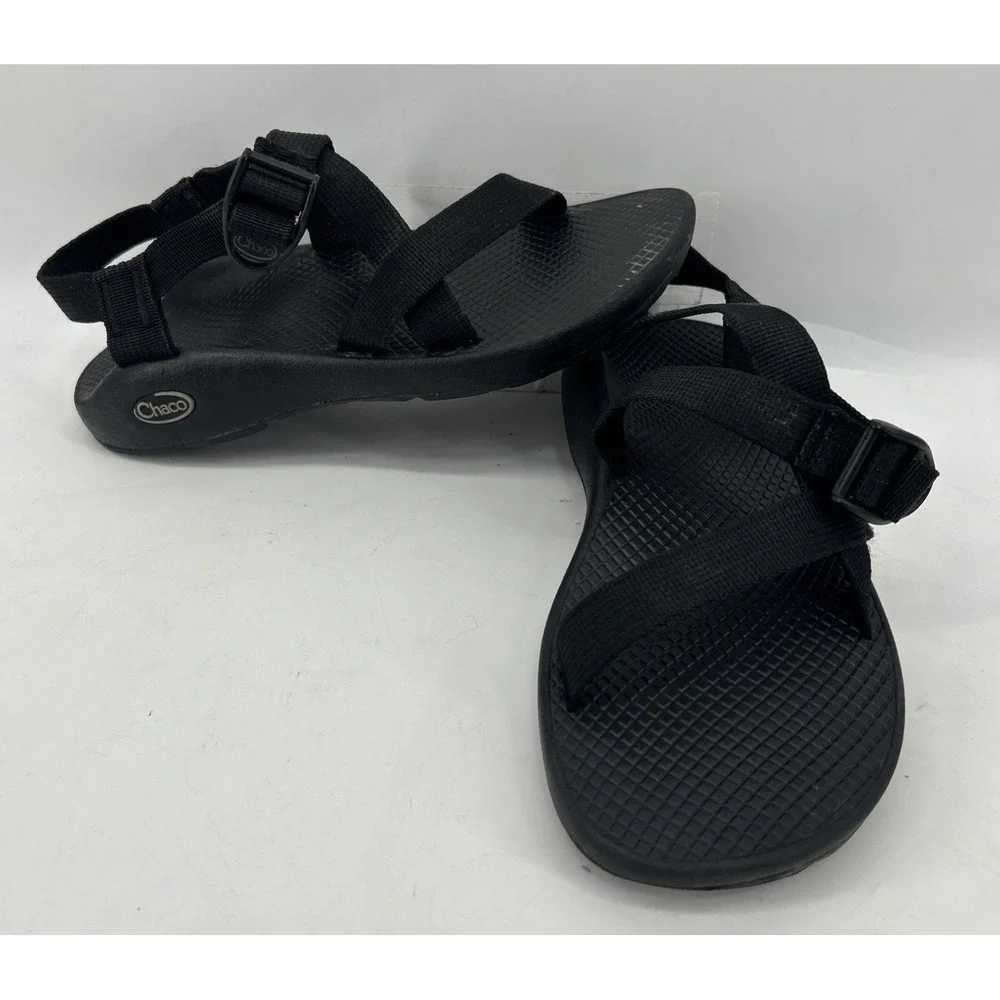 Chaco Z1 Classic Strappy Adjustable Sandals Black Women's Size 8